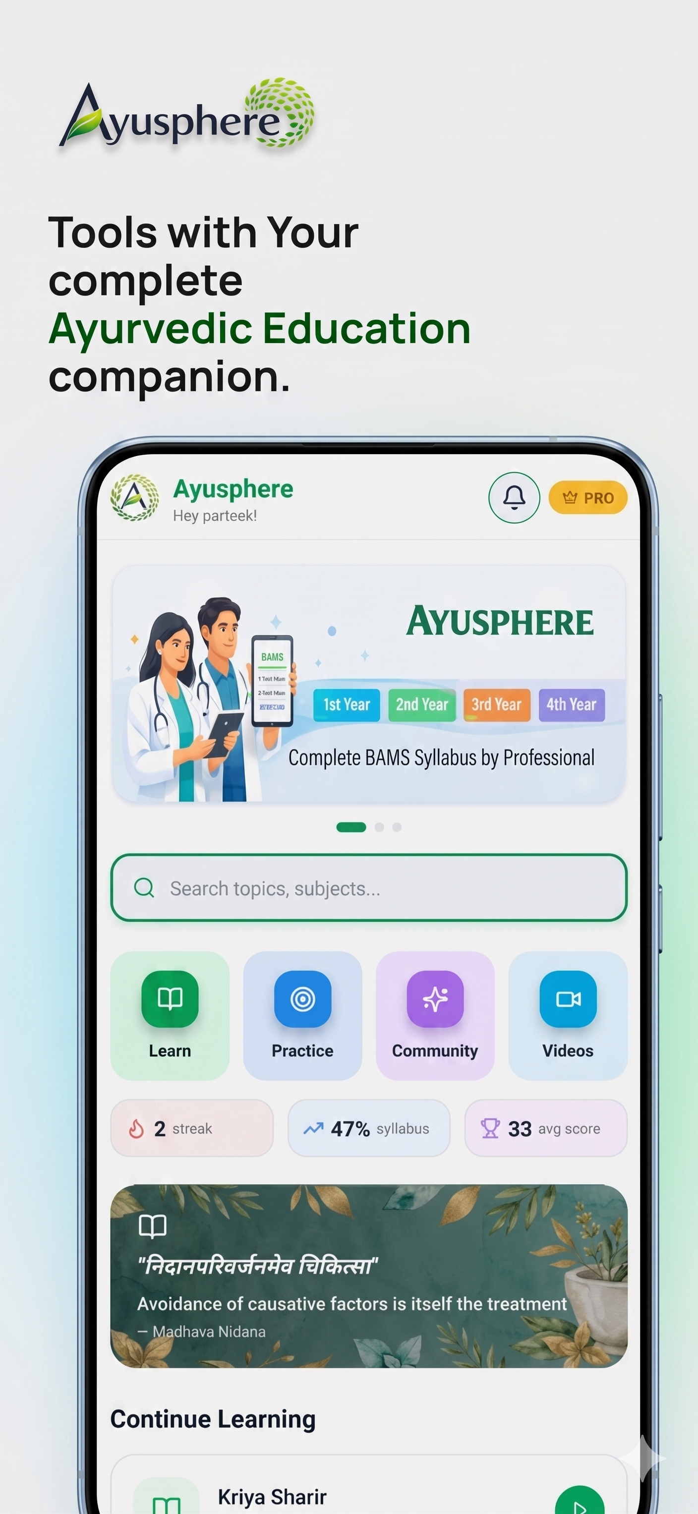 Ayusphere app overview